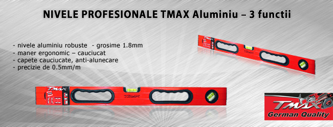 NIVELE PROFESIONALE TMAX Aluminiu – 3 functii